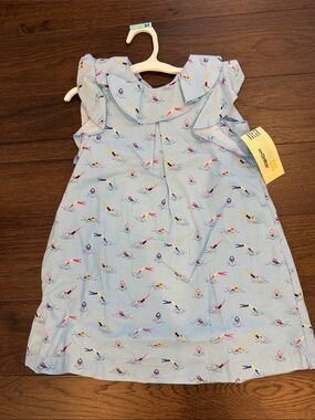 Genuine Kids by OshKosh B'gosh Blue Swimmer Print Dress Size 5T NWT - C8-037